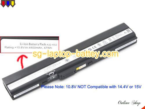 Genuine ASUS K52F-SX060D Battery For laptop 4400mAh, 10.8V, Black , Li-ion