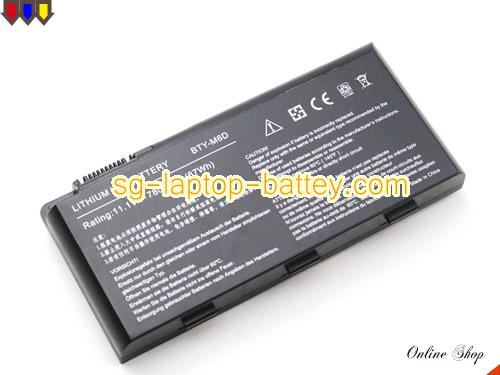 Genuine MSI GT663 Battery For laptop 7800mAh, 87Wh , 11.1V, Black , Li-ion