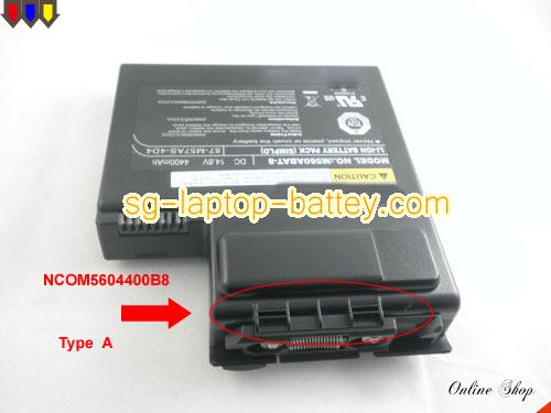 Genuine CLEVO M570U Battery For laptop 4400mAh, 14.8V, Black , Li-ion