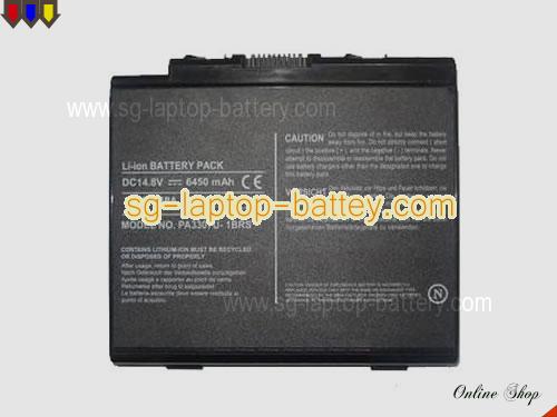 TOSHIBA PA3307U-1BAS Replacement Battery 6450mAh 14.8V Black Li-ion