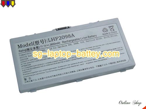 HP Omnibook 500 Replacement Battery 3600mAh 11.1V Silver Li-ion