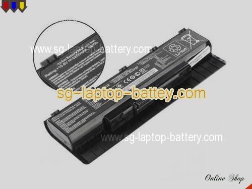 Genuine ASUS N56 Battery For laptop 5200mAh, 56Wh , 10.8V, Black , Li-ion