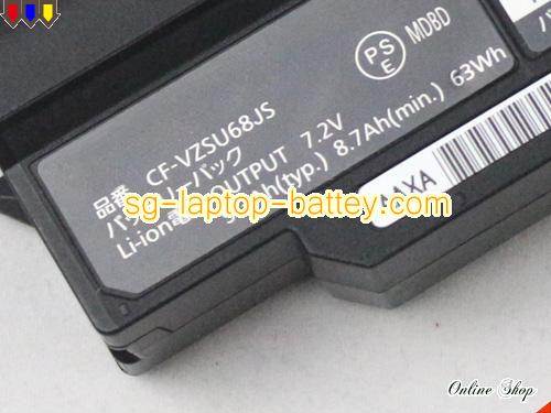 Genuine PANASONIC CF-J9 Battery For laptop 9300mAh, 63Wh , 8.7Ah, 7.2V, Black , Li-ion