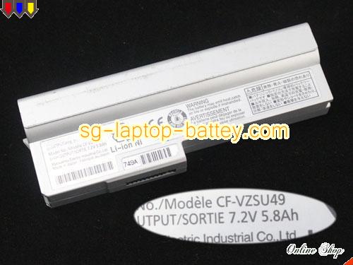 Genuine PANASONIC CF-R6AC1AXS Battery For laptop 5800mAh, 5.8Ah, 7.2V, Sliver , Li-ion