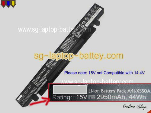 Genuine ASUS A450E47JF-SL Battery For laptop 2950mAh, 44Wh , 15V, Black , Li-ion