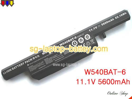 Genuine CLEVO W550EU Battery For laptop 5600mAh, 62.16Wh , 11.1V, Black , Li-ion