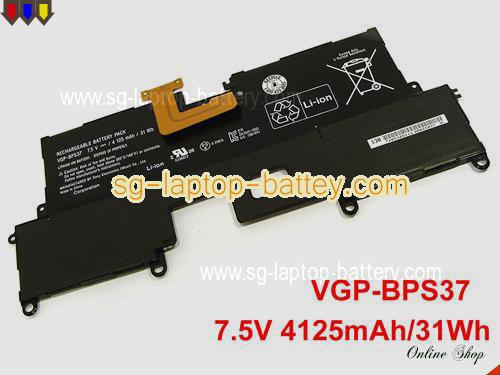 Genuine SONY VAIO Pro 11 Battery For laptop 4125mAh, 31Wh , 7.5V, Black , Li-ion