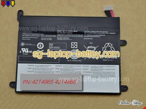 LENOV THINKPAD Tablet 1 Replacement Battery 25Wh, 3.25Ah 7.4V Black Li-Polymer