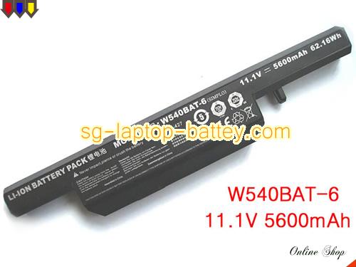 Genuine CLEVO W545EU Battery For laptop 5600mAh, 62.16Wh , 11.1V, Black , Li-ion