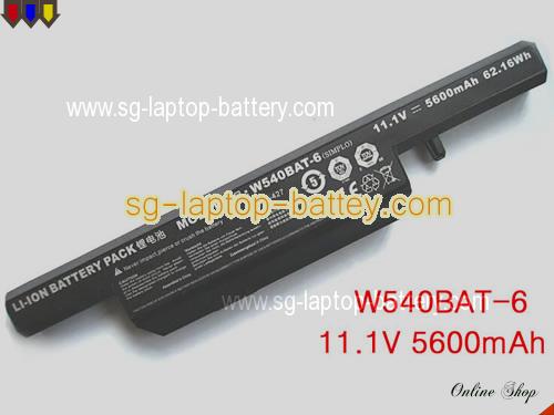 Genuine CLEVO W550SU2 Battery For laptop 5600mAh, 62.16Wh , 11.1V, Black , Li-ion