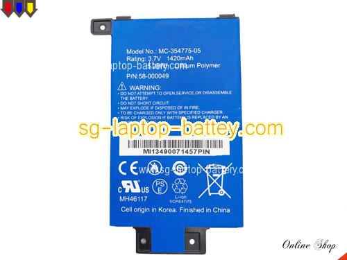 Genuine AMAZON 58-000049 Laptop Battery MC-354775-05 rechargeable 1420mAh, 5.25Wh Blue In Singapore 