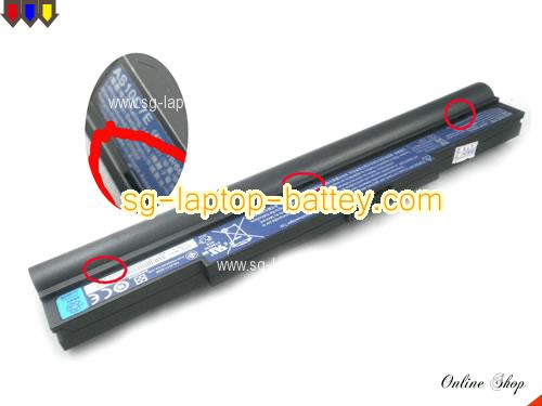 Genuine ACER LC.BTP00.132 Laptop Battery 4INR18/65-2 rechargeable 6000mAh, 88Wh Black In Singapore 