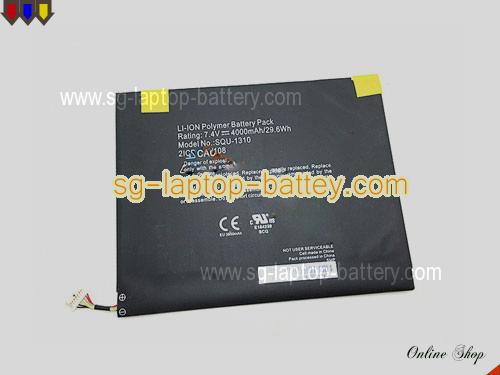 Genuine HASEE SQU-1310 Laptop Battery 2ICP576108 rechargeable 4000mAh, 29.6Wh Black In Singapore 