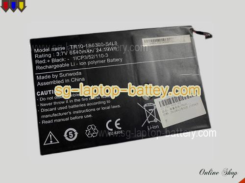 Replacement OTHER 1ICP3/52/110-3 Laptop Battery TR10-1S6300-S4L8 rechargeable 6540mAh, 24.19Wh Black In Singapore 