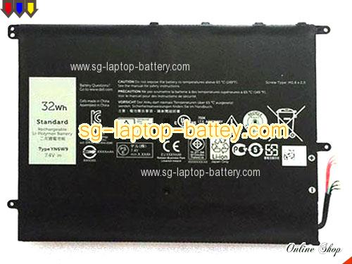 Genuine DELL YN6W9 Laptop Battery  rechargeable 4329mAh, 32Wh Black In Singapore 