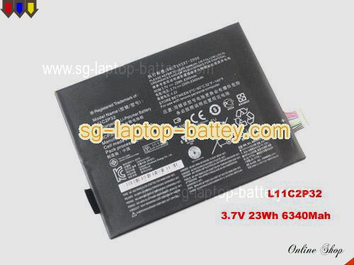 Genuine LENOVO L12D2P31 Laptop Battery L11C2P32 rechargeable 6340mAh, 23Wh Black In Singapore 