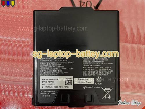 Genuine ZEBRA BTRY-WS5X-24MA-01 Laptop Computer Battery BT-000446-18 rechargeable 2400mAh, 9.24Wh  In Singapore 