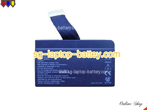 Genuine GETAC 441830300001 Laptop Battery E100-A rechargeable 2000mAh, 15Wh Black In Singapore 