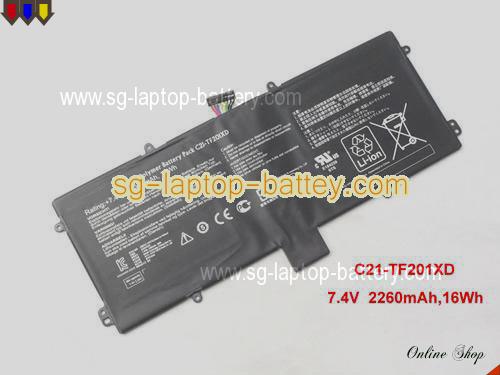 Genuine ASUS C21-TF201XD Laptop Battery TF201XD rechargeable 2260mAh, 16Wh Balck In Singapore 