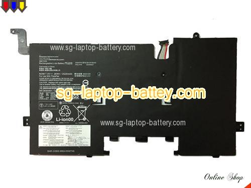 Genuine LENOVO 00HW007 Laptop Battery SB10F46445 rechargeable 3250mAh, 26Wh Black In Singapore 