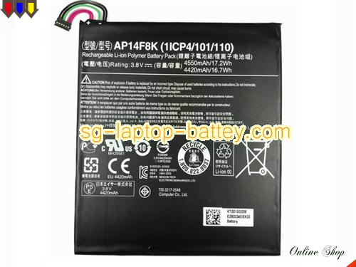 Genuine ACER AP14F8K Laptop Battery AP14E8K rechargeable 4550mAh, 17.2Wh Black In Singapore 