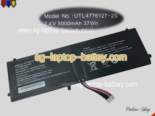 Genuine UTL 2ICP5/76/127 Laptop Battery UTL4776127-2S rechargeable 5000mAh, 37Wh Black In Singapore 