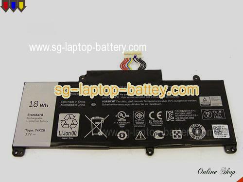 Genuine DELL X1M2Y Laptop Battery VXGP6 rechargeable 18Wh Black In Singapore 