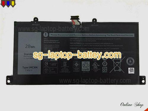 Genuine DELL 1MCXM Laptop Battery G3JJT rechargeable 3520mAh, 28Wh Black In Singapore 