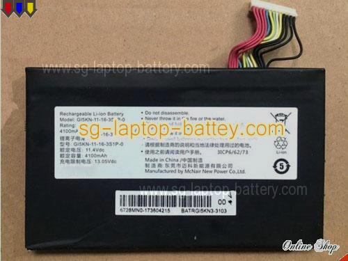 Genuine HASEE GI5KN-00133S1P0 Laptop Battery GI5KN11163S1P0 rechargeable 4100mAh, 46.74Wh Black In Singapore 