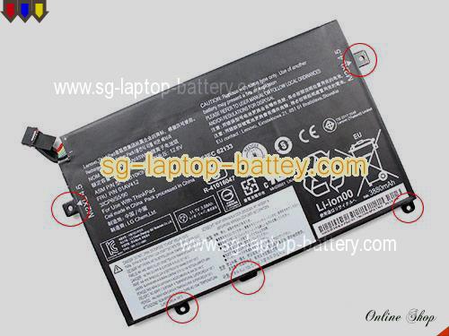 Genuine LENOVO SB10K97569 Laptop Battery 01AV412 rechargeable 3880mAh, 45Wh , 4.05Ah Black In Singapore 