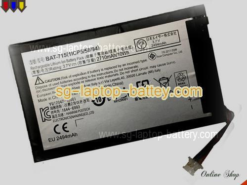 Genuine ACER BAT-715 Laptop Battery BAT715 rechargeable 1800mAh, 6.66Wh Black In Singapore 