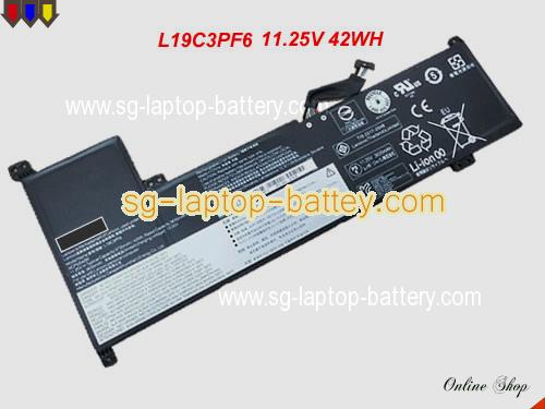 Genuine LENOVO 3ICP4/55/90 Laptop Battery L19C3PF6 rechargeable 3735mAh, 42Wh Black In Singapore 