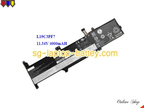 Replacement LENOVO 5B10X02602 Laptop Battery L19C3PF7 rechargeable 4000mAh, 45Wh Black In Singapore 