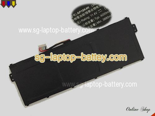 Genuine ACER KT00304013 Laptop Battery AP18K4K rechargeable 4200mAh, 48Wh Black In Singapore 