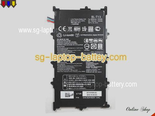 Replacement LG BL-T13 Laptop Battery  rechargeable 8000mAh Black In Singapore 