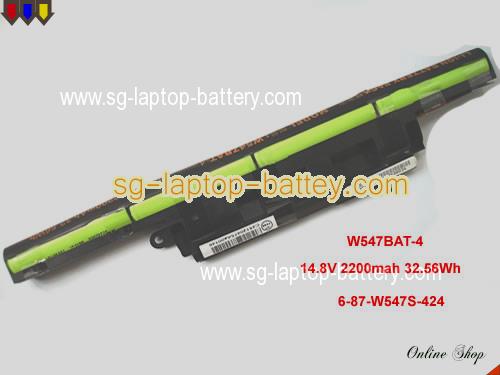 Genuine CLEVO 6-87-W547S-424 Laptop Battery  rechargeable 2200mAh, 32.56Wh Black In Singapore 