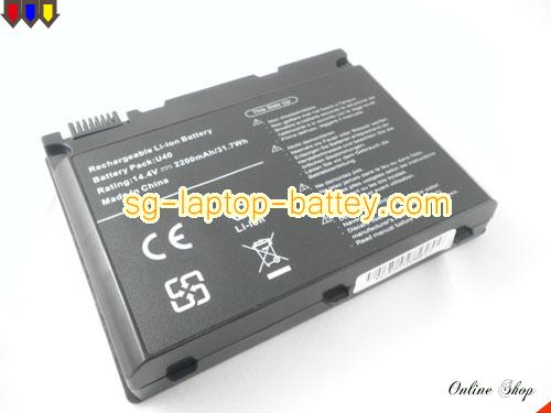 Replacement UNIWILL U40-4S2200-G1B1 Laptop Battery U40-4S2200-C1L3 rechargeable 2200mAh Black In Singapore 