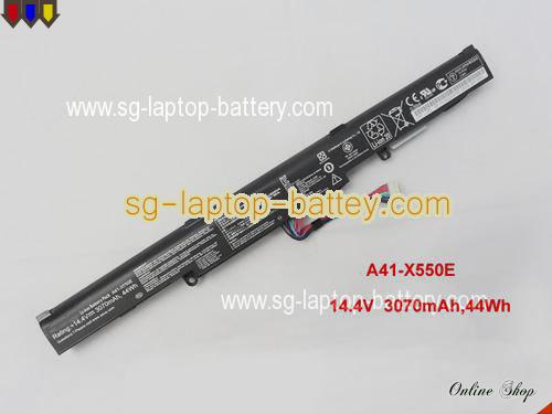 Genuine ASUS A41-X550E Laptop Battery A41X500E rechargeable 3070mAh, 44Wh Black In Singapore 