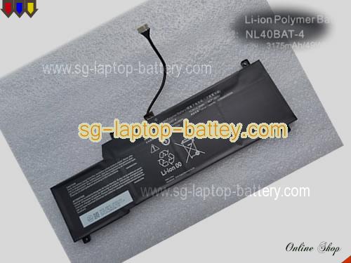 Genuine CLEVO 4ICP7/60/50 Laptop Battery NL40BAT-4 rechargeable 3230mAh, 50Wh Black In Singapore 