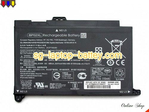 Genuine HP BP02XL Laptop Battery 849569-542 rechargeable 41Wh Black In Singapore 