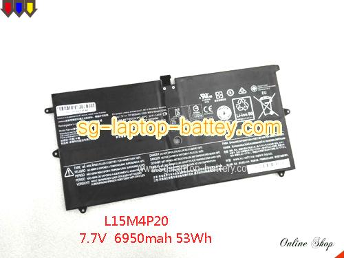 Genuine LENOVO L15S4P20 Laptop Battery L15M4P20 rechargeable 7000mAh, 53.5Wh Black In Singapore 