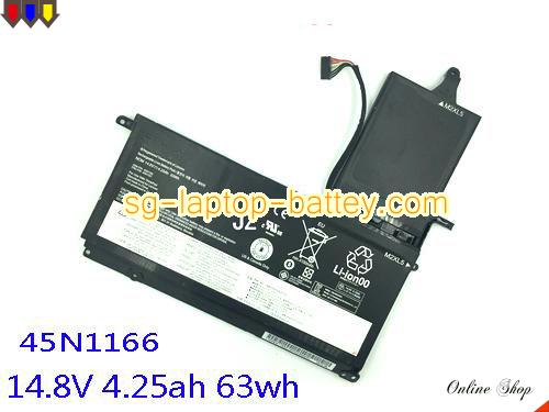 Genuine LENOVO 41CP7/64/84 Laptop Battery 45N1165 rechargeable 63Wh, 4.25Ah Black In Singapore 