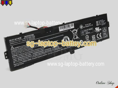 Genuine ACER AC14C8I Laptop Battery 3ICP5/57/80 rechargeable 3090mAh, 35Wh Black In Singapore 