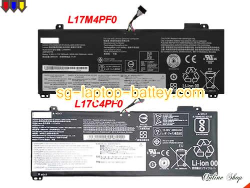 Genuine LENOVO L17C4PF0 Laptop Battery L17M4PF0 rechargeable 2965mAh, 45Wh Black In Singapore 