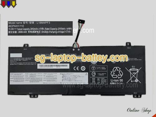 Genuine LENOVO 4ICP4/41/110 Laptop Battery 5B10T09079 rechargeable 2965mAh, 45Wh Black In Singapore 