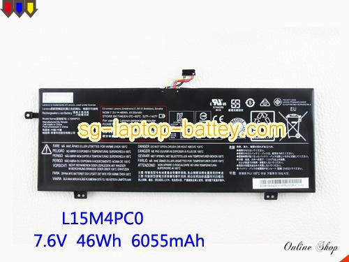 Genuine LENOVO L15L4PC0 Laptop Battery L15L4PCO rechargeable 6135mAh, 46Wh Black In Singapore 