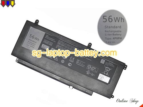 Genuine DELL 0G05H0 Laptop Battery 4P8PH rechargeable 7600mAh, 56Wh Black In Singapore 