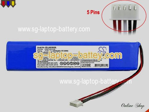 Replacement JBL GSP0931134 Laptop Battery  rechargeable 5000mAh, 37Wh Blue In Singapore 