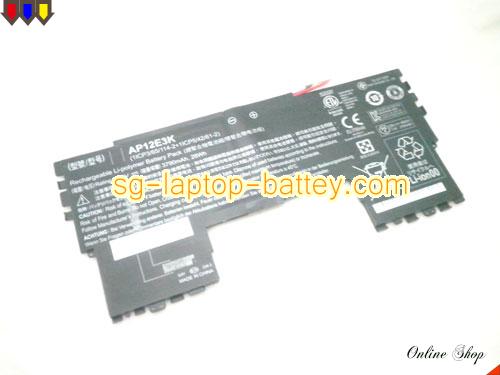 Genuine ACER 11CP5/42/61-2 Laptop Battery AP12E3K rechargeable 3790mAh, 28Wh Black In Singapore 