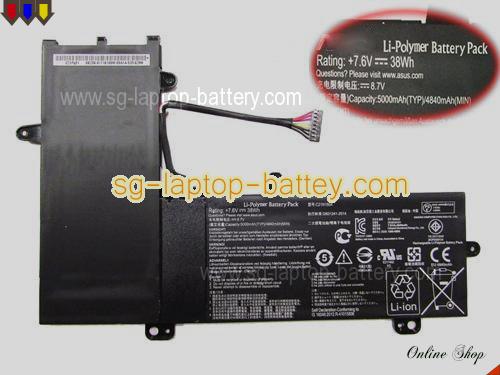 Genuine ASUS B21N1504 Laptop Battery C21N1504 rechargeable 4840mAh, 38Wh Black In Singapore 